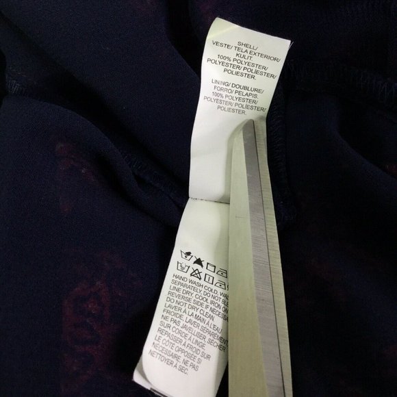 Lucky Brand Navy Pink Button Up Long Maxi Dress - Picture 5 of 11